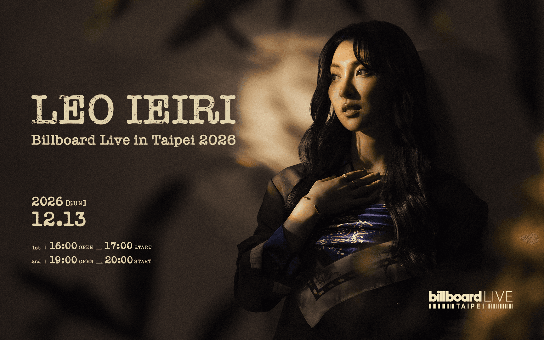LEO IEIRI Billboard Live in Taipei 2026