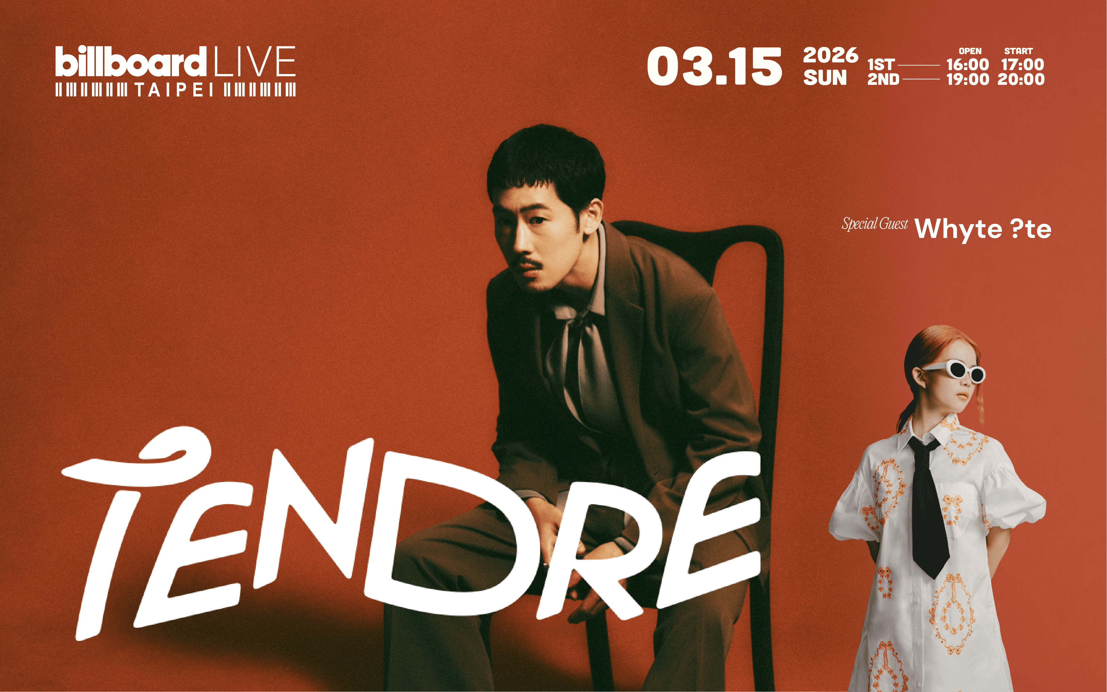 TENDRE live at Billboard Live TAIPEI 2026